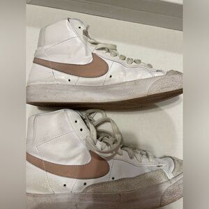 Worn pink Nike blazers size 7
